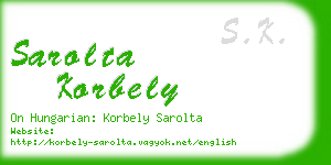 sarolta korbely business card